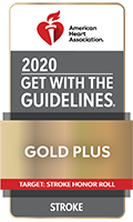 American Heart Association Get With The Guidelines – Stroke Gold Plus achievement award