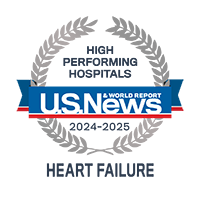 U.S. News and World Report-- High performing in Heart Failure Care 