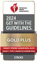 American Heart Association Get With The Guidelines – Stroke Gold Plus achievement award